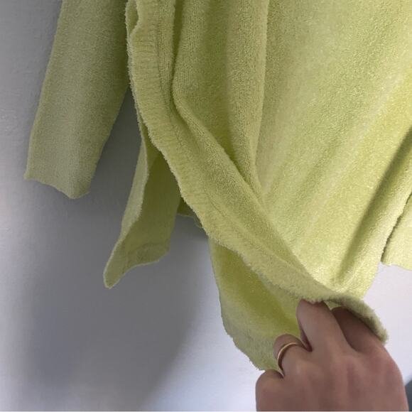 Lime Green Teddy Bear Sweater Loungewear NWT - Picture 2 of 8